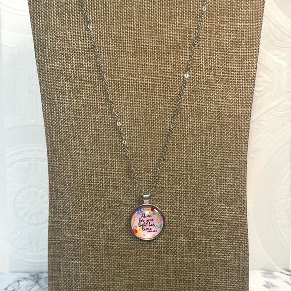 Scripture Necklace Pendant Faith Necklace Isaiah 60:1 New - Picture 2 of 7